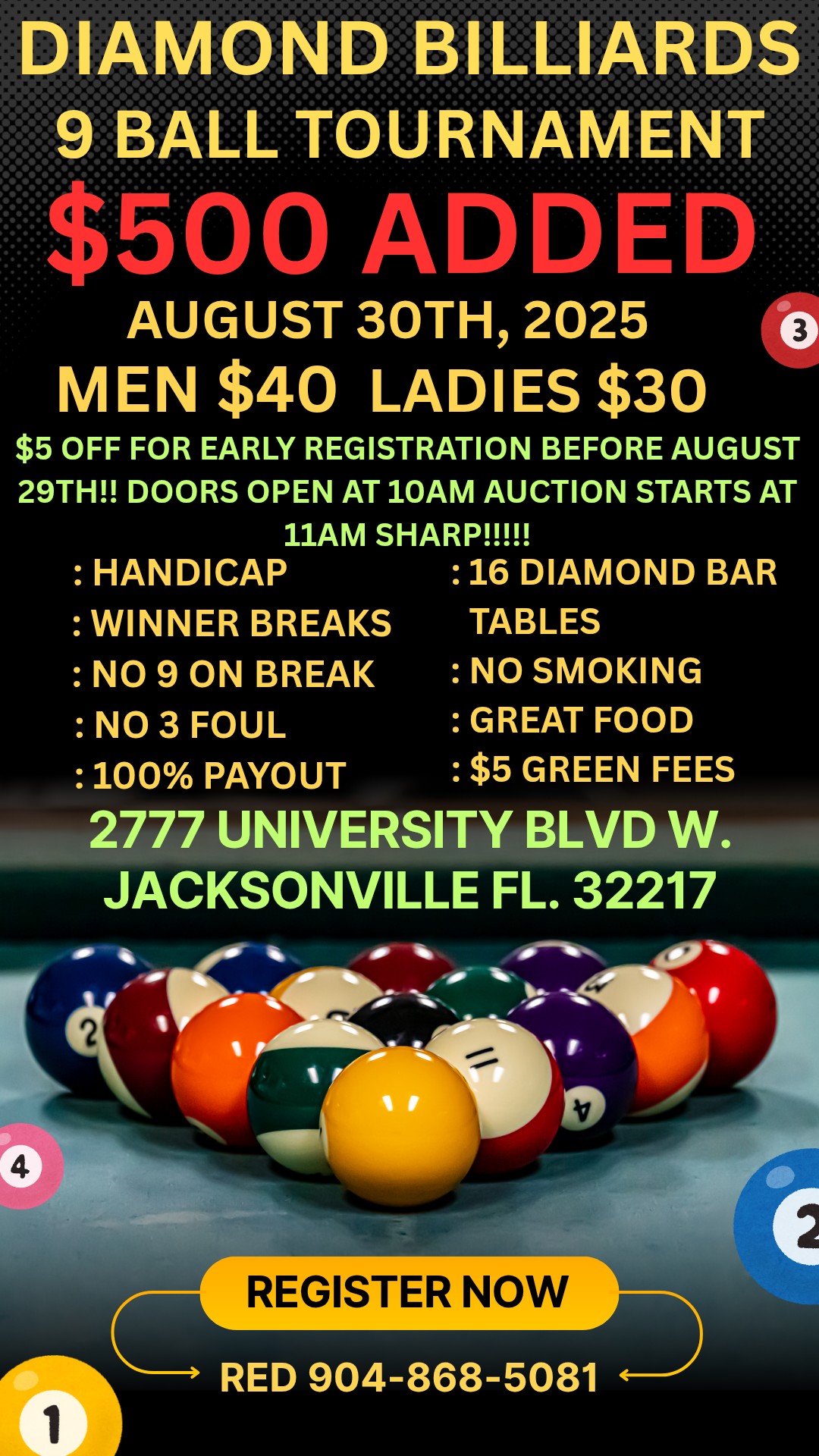 Tournament flyer / rules image